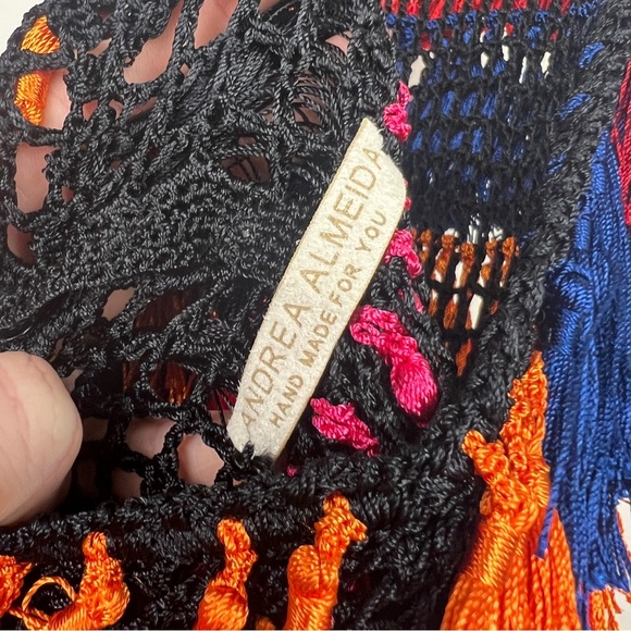 Andrea Almeida Hand Made Fringe Tassel Zendaya Mini Dress - Picture 6 of 8